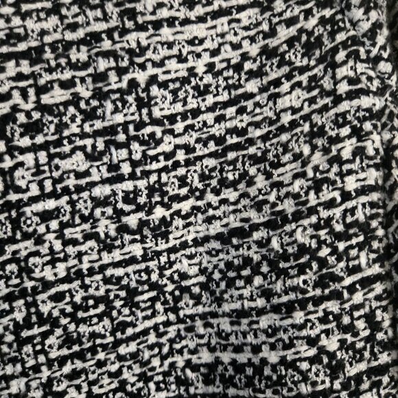 Talbots NWT Textured Tweed Sweater Jacket Black White Size 1Xp - Picture 7 of 11